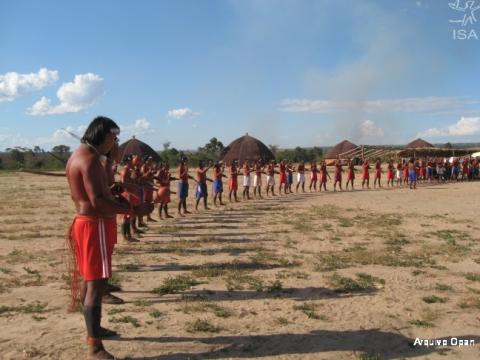 Xavante reúnem-se em aldeia na TI Maraiwatsede | Arquivo Opan